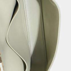 مملوكة مسبقًا Celine Almond Green Shiny Calfskin Triomphe Chain Shoulder Bag