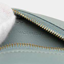 Pre Owned Celine Blue Small Calfskin Cuir Triomphe Oval Crossbody