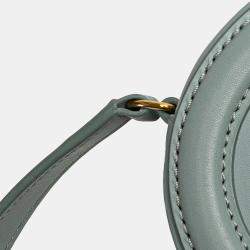 Pre Owned Celine Blue Small Calfskin Cuir Triomphe Oval Crossbody