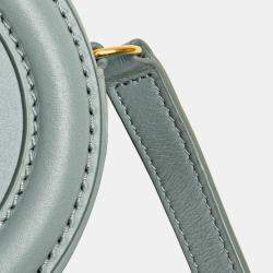 Pre Owned Celine Blue Small Calfskin Cuir Triomphe Oval Crossbody