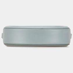 Pre Owned Celine Blue Small Calfskin Cuir Triomphe Oval Crossbody