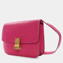 Pre Owned حقيبة صندوق سيلين جلد عجل ناعم وسط