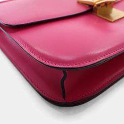 Pre Owned حقيبة صندوق سيلين جلد عجل ناعم وسط