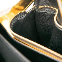 Pre Owned Celine Gold Medium Calfskin Classic Box