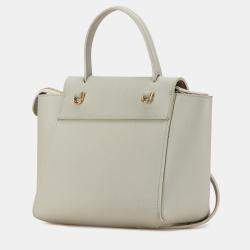 مملوكة مسبقًا Celine White Nano Grained Calfskin Belt Bag