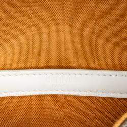 مملوكة مسبقًا Celine Brown White Medium Triomphe Coated Canvas Folco Crossbody