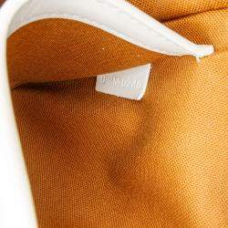 مملوكة مسبقًا Celine Brown White Medium Triomphe Coated Canvas Folco Crossbody