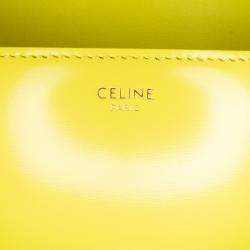 مملوكة مسبقًا حقيبة كتف سلسلة سيليين جلد عجل تريومف صفراء