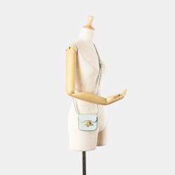 Pre Owned Celine Blue Mini Calfskin Claude Crossbody