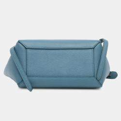 مملوكة مسبقًا Celine Blue Nano Grained Calfskin Belt Bag