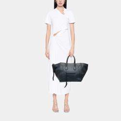 Pre Owned Celine Blue Large Grained Calfskin Phantom Luggage Tote