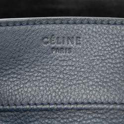 Pre Owned Celine Blue Large Grained Calfskin Phantom Luggage Tote