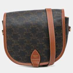 مملوكة مسبقًا حقيبة كروس سيلاين فولكو قماش مغطى تريومف بني متوسط