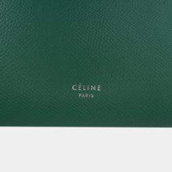 Pre Owned  حقيبة حزام سيلين عجل محبب أخضر صغيرة