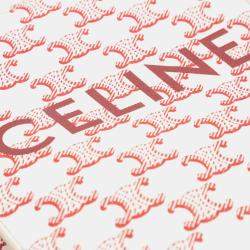 Pre Owned حقيبة ساتشيل كاباس عمودية قماش مغلف تريومف صغيرة بيضاء سيلين