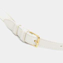 Pre Owned حقيبة كروس سيلين فولكو قماش مغلف تريومف بني أبيض متوسط