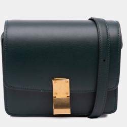 Pre Owned Celine Green Small Calfskin Classic Box