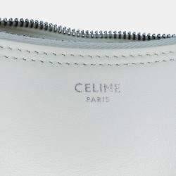 مملوكة مسبقًا حقيبة كتف أفا متوسطة جلد عجل ناعم أبيض سيليين بحزام سيليين