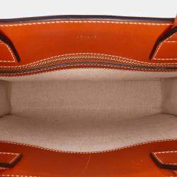 Pre Owned Celine Blue Small Triomphe Canvas Maillon Vertical Cabas Satchel