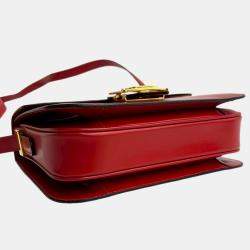 مملوكة مسبقًا حقيبة كروس عربة حصان جلد عجل أحمر سيلين