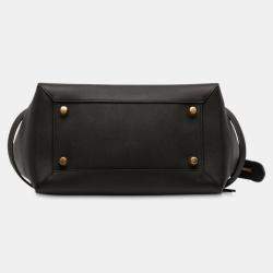 Pre Owned Celine Black Mini Grained Calfskin Belt Satchel