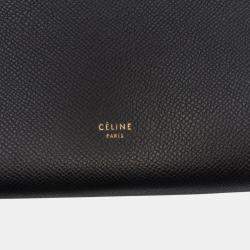 Pre Owned Celine Black Mini Grained Calfskin Belt Satchel