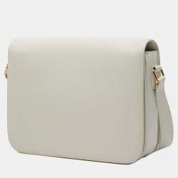 Pre Owned حقيبة كروس بودي سيلين تريونفه عجل مصقول أبيض كبير