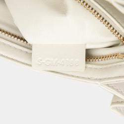 Pre Owned حقيبة كروس بودي سيلين تريونفه عجل مصقول أبيض كبير