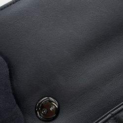 مملوكة مسبقًا Celine Mono Chrome Chain shoulder Bag Black Leather