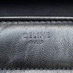 مملوكة مسبقًا Celine Mono Chrome Chain shoulder Bag Black Leather