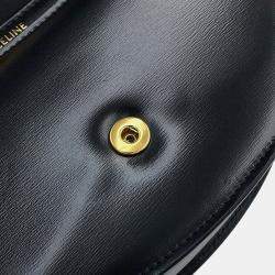 Pre Owned حقيبة سيلين مينيبوزاس كلير 2-واي جلد عجل أسود حجم مصغرة