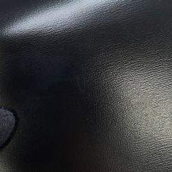 Pre Owned حقيبة سيلين مينيبوزاس كلير 2-واي جلد عجل أسود حجم مصغرة