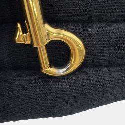 Pre Owned حقيبة سيلين مينيبوزاس كلير 2-واي جلد عجل أسود حجم مصغرة