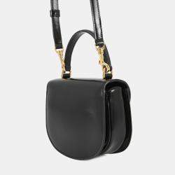 Pre Owned حقيبة سيلين مينيبوزاس كلير 2-واي جلد عجل أسود حجم مصغرة