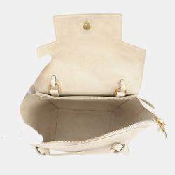 Pre Owned Celine Belt Bag Cream Leather Size Nano