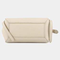 Pre Owned Celine Belt Bag Cream Leather Size Nano