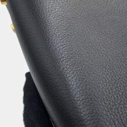 مملوكة مسبقًا حقيبة كتف سيلين نينو تين جلد عجل أسود