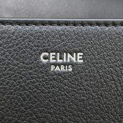 Pre Owned Celine Victoire Chain Shoulder Bag Black Calf Leather Size Medium