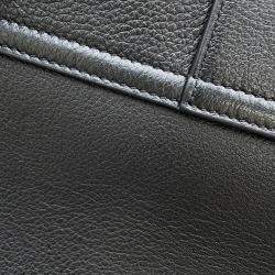 Pre Owned Celine Victoire Chain Shoulder Bag Black Calf Leather Size Medium