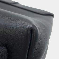 Pre Owned Celine Victoire Chain Shoulder Bag Black Calf Leather Size Medium