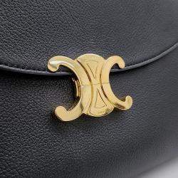 مملوكة مسبقًا حقيبة سيلين نينو جلد أسود متوسطة