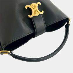 Pre Owned Celine Black Small Smooth Calfskin Louise Bucket Bag