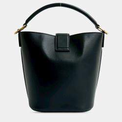 Pre Owned Celine Black Small Smooth Calfskin Louise Bucket Bag