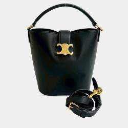 Pre Owned Celine Black Small Smooth Calfskin Louise Bucket Bag