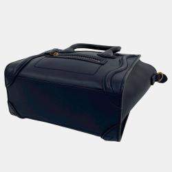 مملوكة مسبقًا Celine Blue Nano Leather Luggage Tote