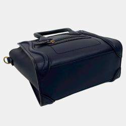 مملوكة مسبقًا Celine Blue Nano Leather Luggage Tote