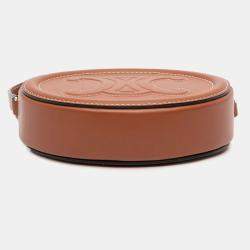 Pre Owned حقيبة كروس سيلين بني قير تريومف بيضاوي جلد العجل صغيرة