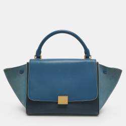 مملوكة مسبقًا Celine Trapeze Small Tricolor Leather Top Handle Bag