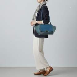 مملوكة مسبقًا Celine Trapeze Small Tricolor Leather Top Handle Bag
