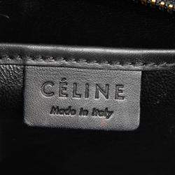 مملوكة مسبقًا Celine Black Brown Nano Tricolor Canvas and Leather Luggage Tote